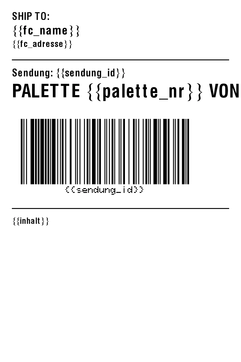 ZPL preview: Amazon pallet label: LTL/FTL shipments, SSCC and GS1-128 in ZPL