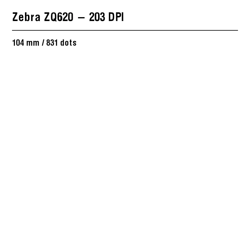 ZPL preview: Zebra ZQ620: ZPL guide