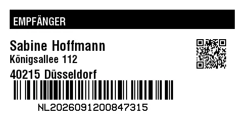 Vorschau von Adresslabel