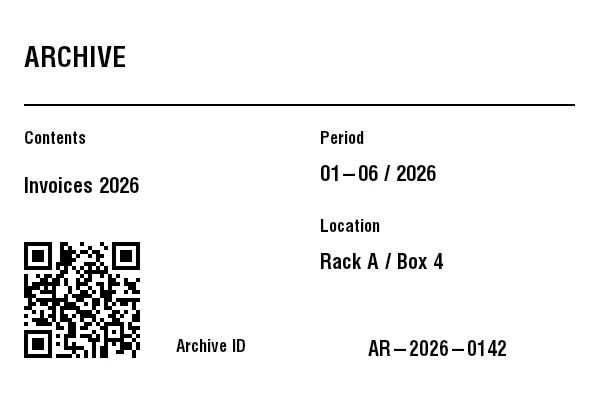 Preview of Archive Box Label