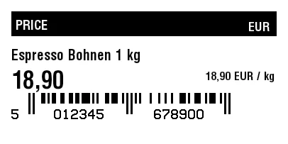 Preview of Price Tag with Barcode