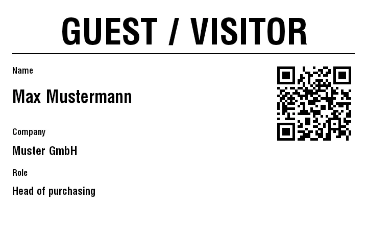 Preview of Name / Visitor Badge