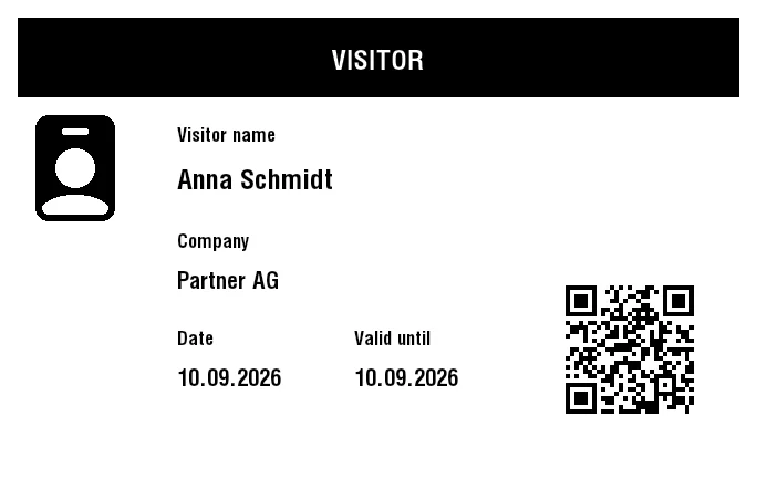 Preview of Visitor Badge