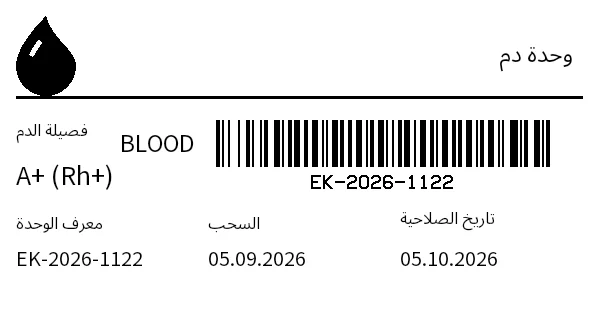 معاينة ملصق وحدة الدم
