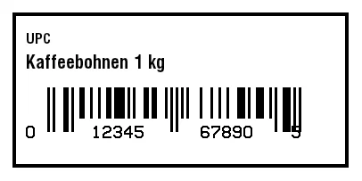 Preview of Bordered UPC Barcode