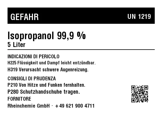 Anteprima di Etichetta chimica