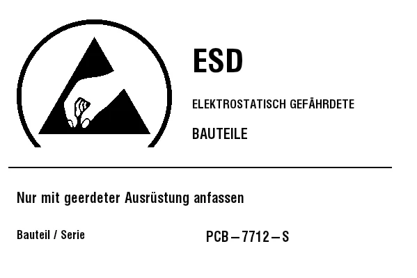 Vorschau von ESD-Warnetikett
