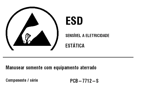 Prévia de Etiqueta de aviso ESD