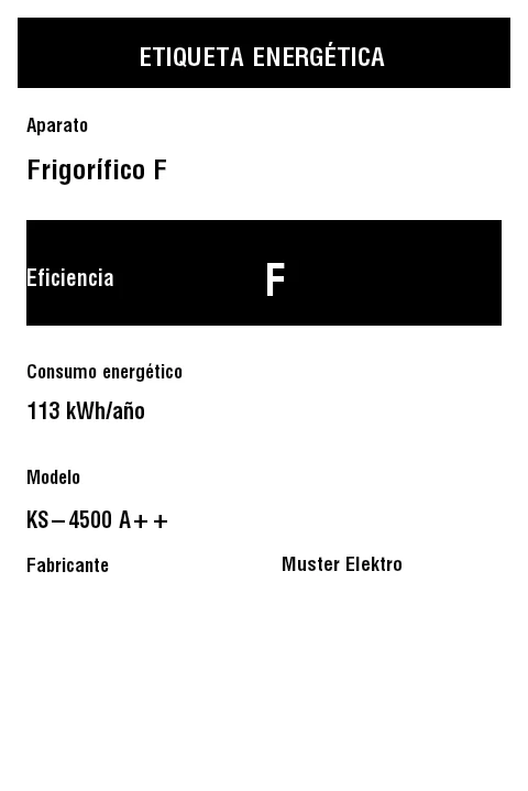 Vista previa de Etiqueta energética UE (electrodomésticos)