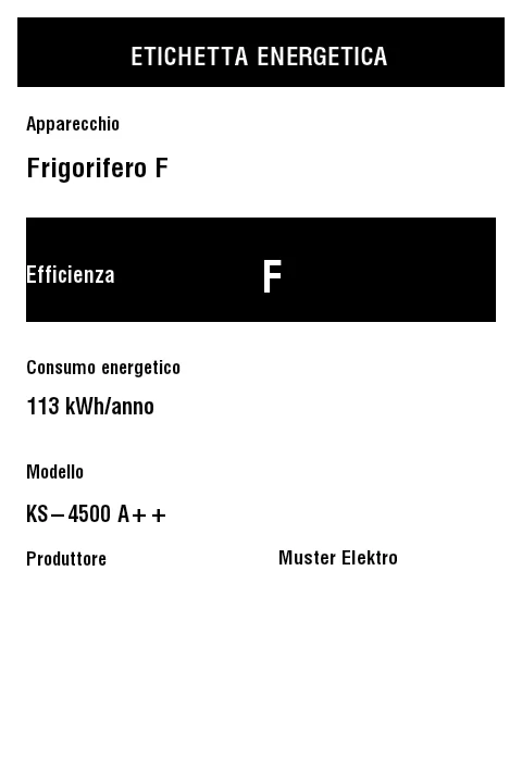 Anteprima di Etichetta energetica UE (elettrodomestici)
