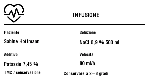 Anteprima di Etichetta per infusione (sacca e.v.)