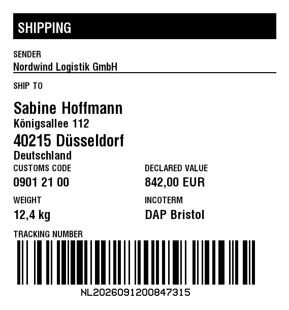Preview of International Shipping