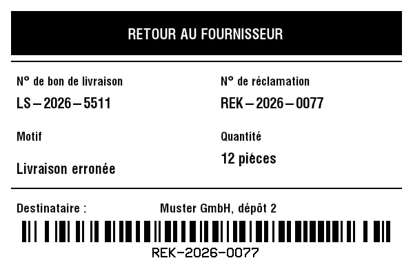 Aperçu de Retour fournisseur (RTV)