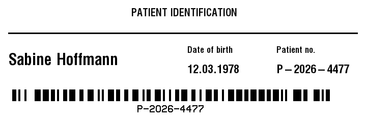 Preview of Patient Wristband