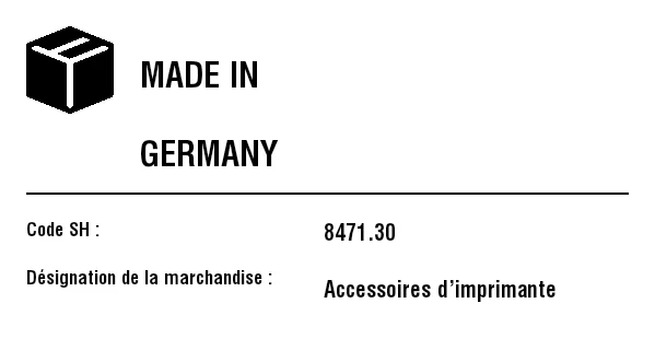 Aperçu de Étiquette pays d'origine (Made in)