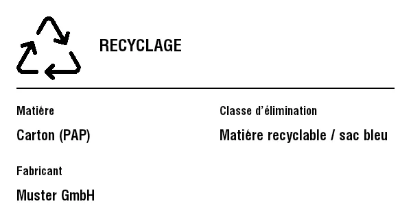 Aperçu de Étiquette d'emballage / recyclage