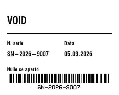 Anteprima di Etichetta di sicurezza VOID