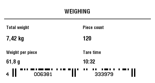 Preview of Scale / Weighing Label